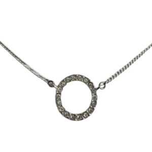 Jennifer Lopez Silver Circle Pendant Necklace